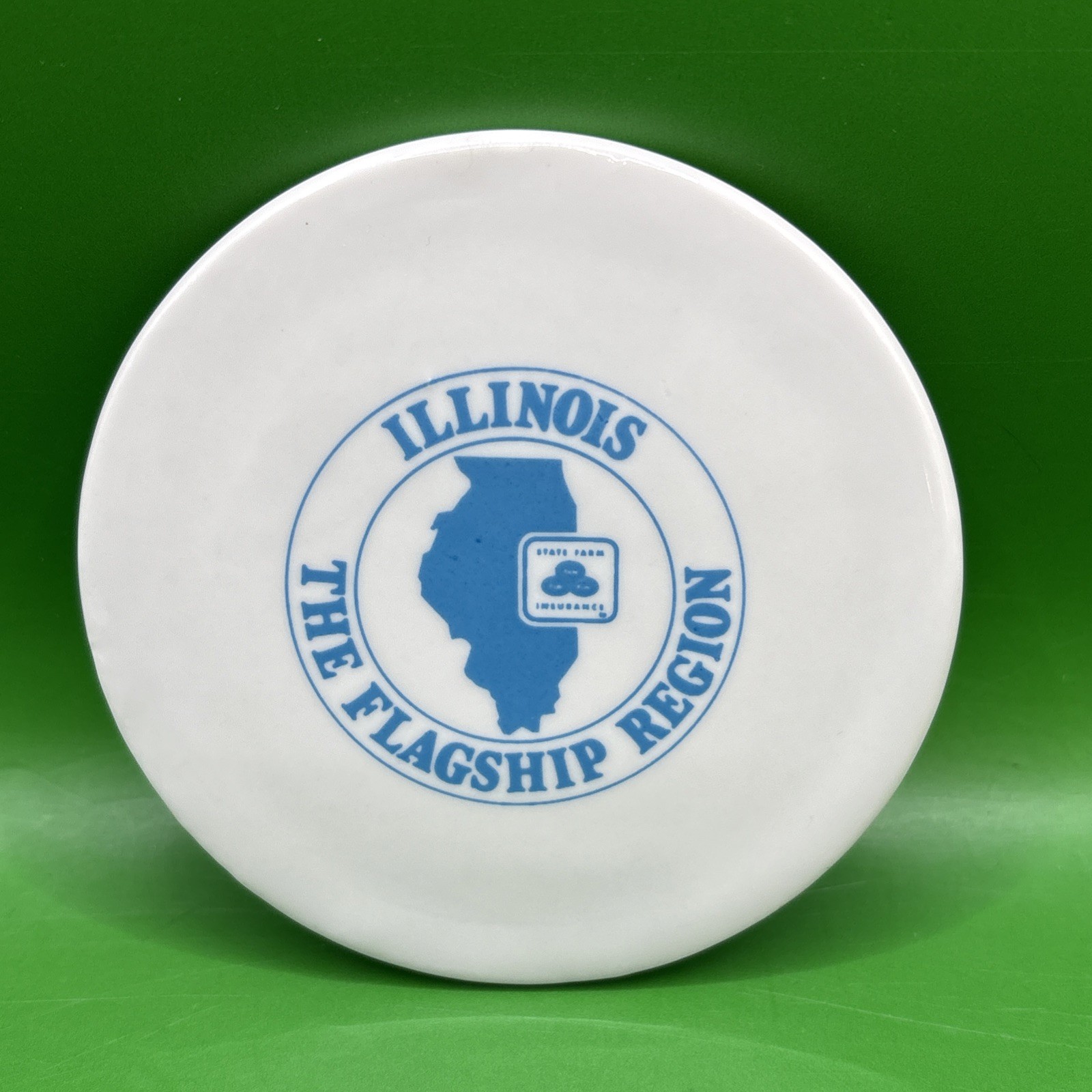 VTG State Farm Illinois The Flagship Region 3.25″ Ceramic Mug Lid Cover Coaster