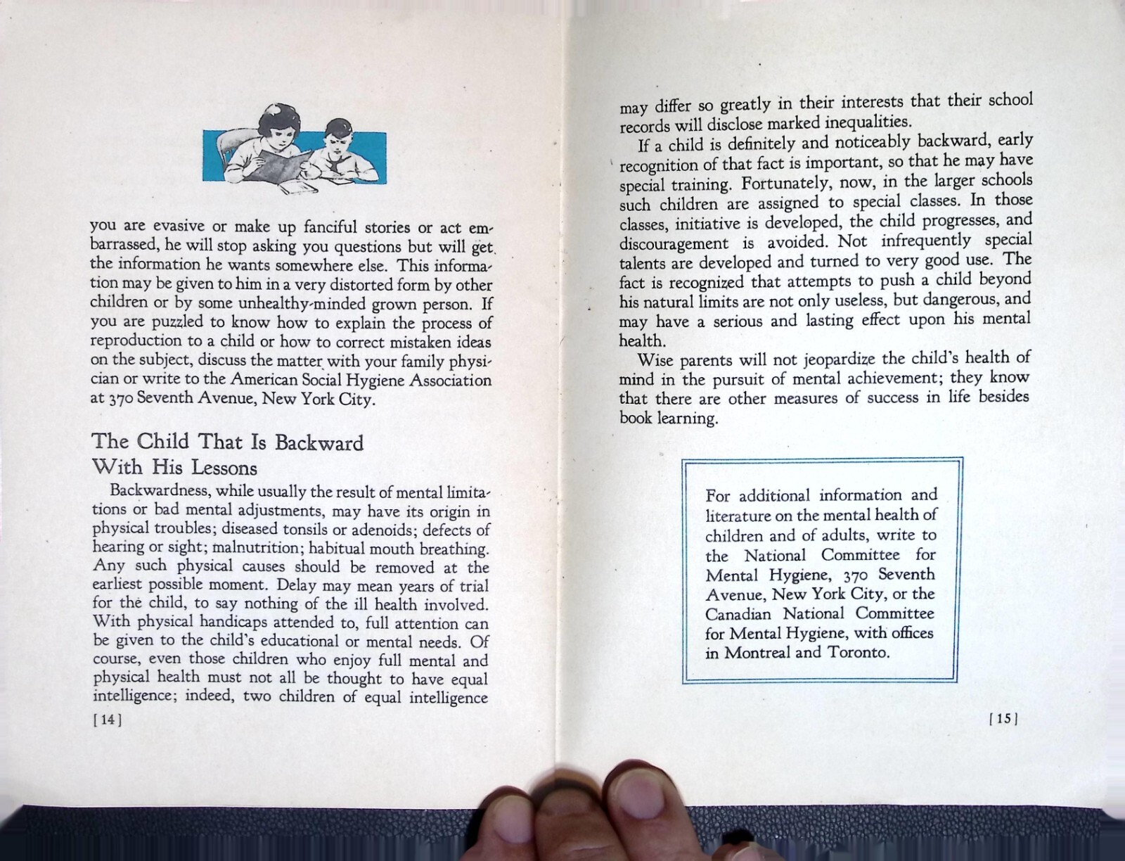 Vintage 1920s Good Habits for Children Mental Hygiene Parenting Booklet