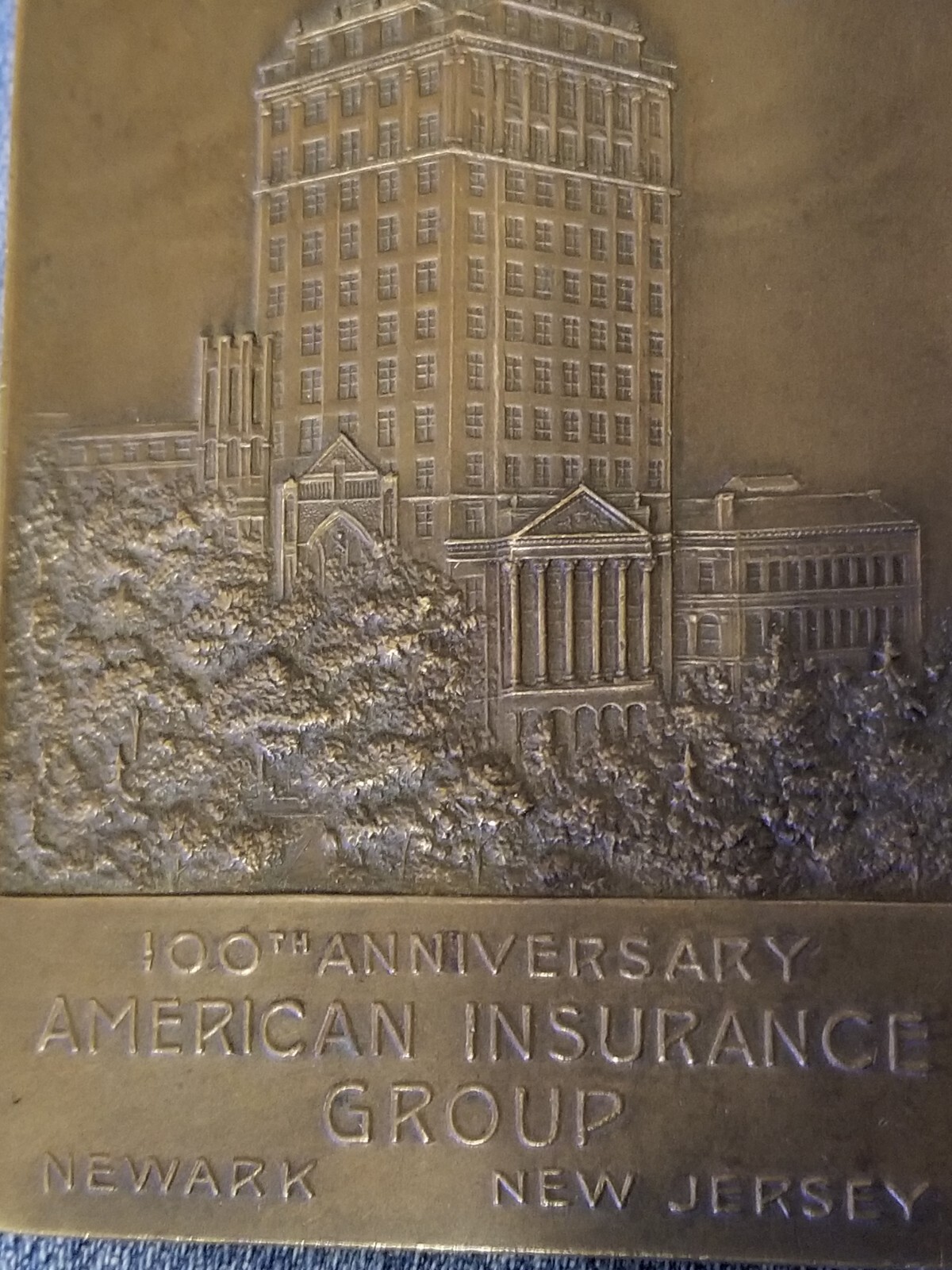 Rare Vintage Whitehead Hogue 1846 1946 American Insurance Group NJ Paperweight