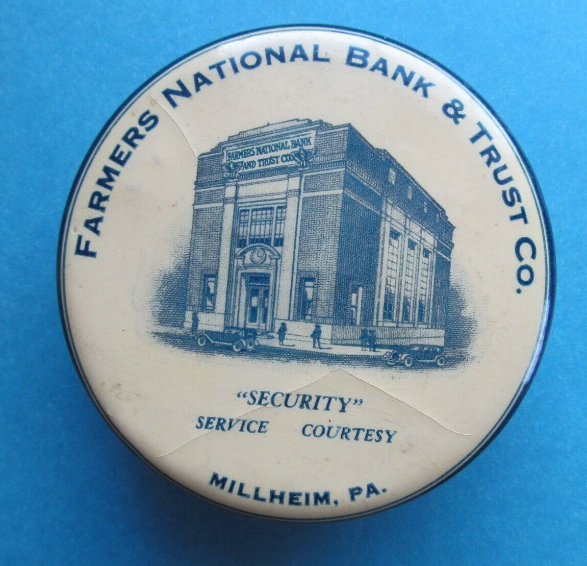 Millheim, Pa.: Farmers National Bank & Trust Co. – Celluloid Brush (Pat’d 1924)
