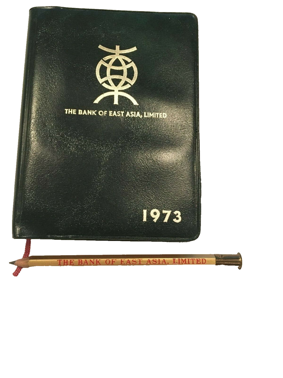 The Bank Of East Asia 1973 Vinyl Pocket Calender W/Pencil