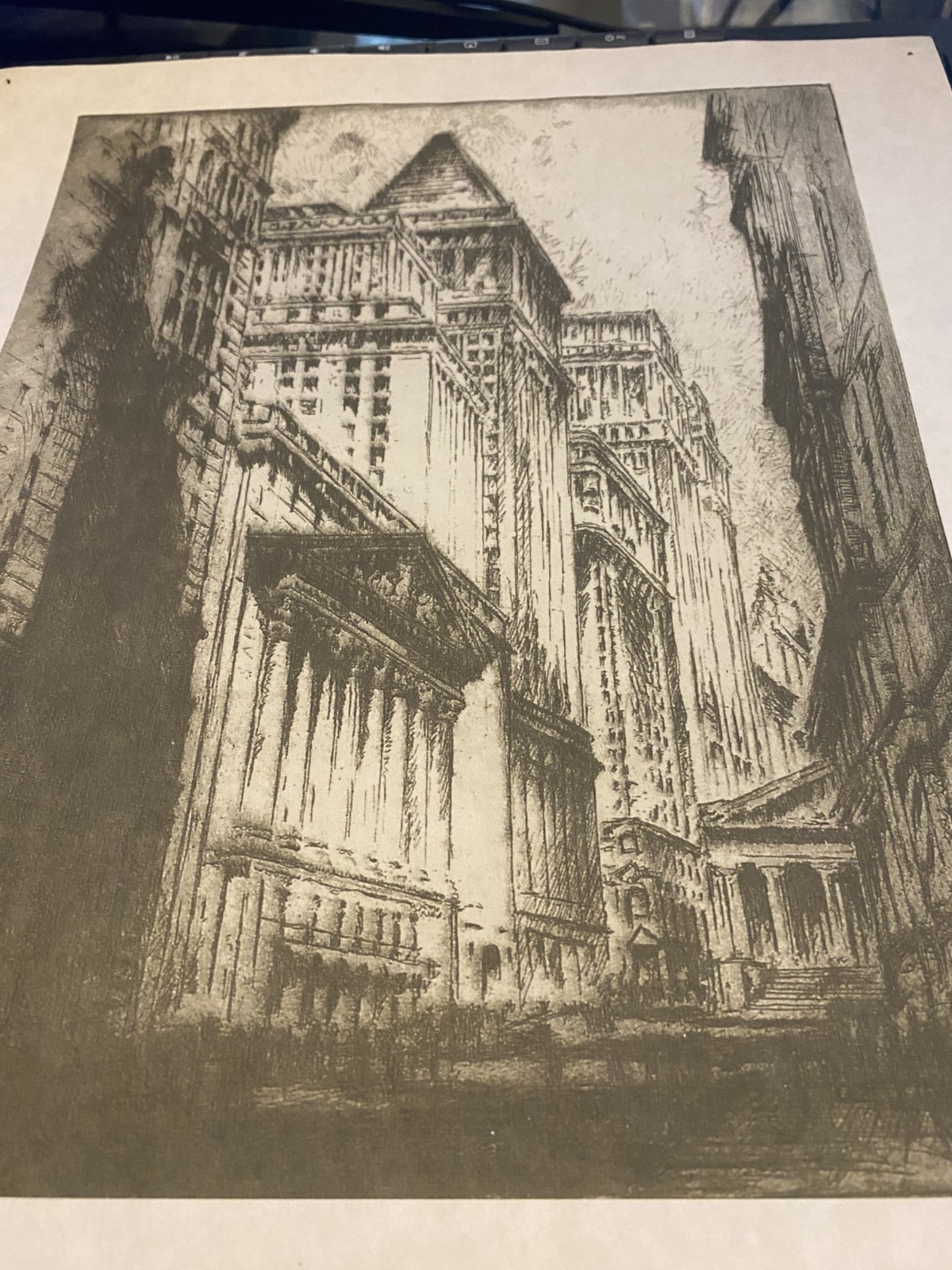 New York Stock Exchange Edward D Jones & Co Member Certificate Etching UnFramed