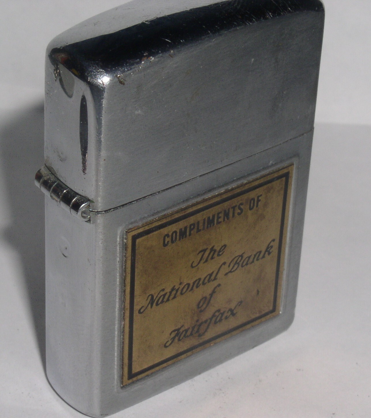 National Bank of Fairfax (Virginia)~Vintage Rosen-Nesor Adverting Lighter, Japan