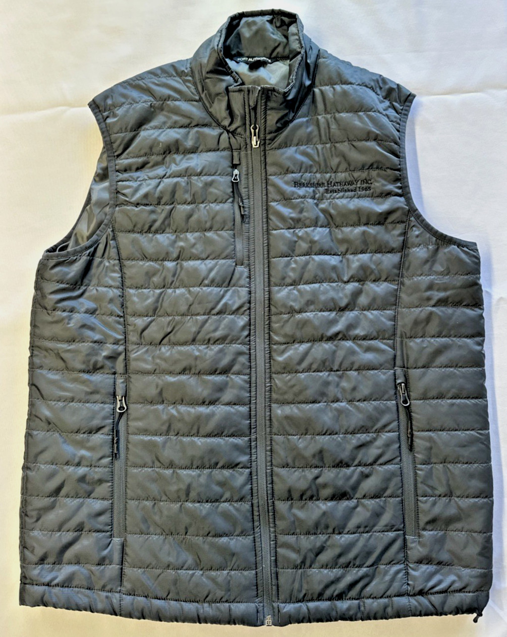 Official Berkshire Hathaway Inc. Vest From Annual Meeting Warren Buffett Large L