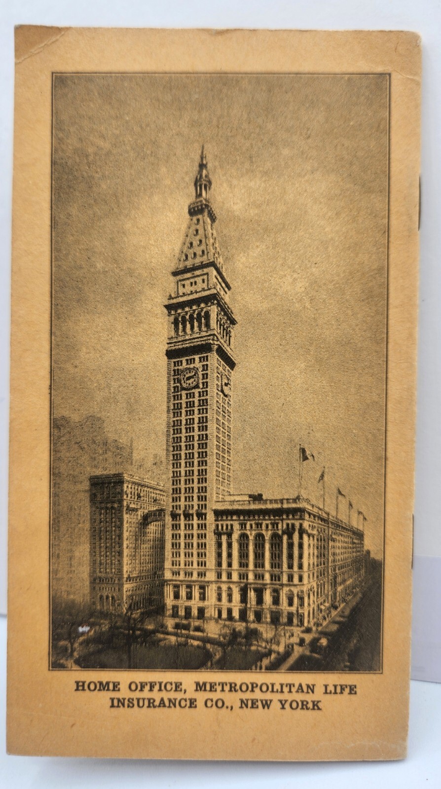 1925 Metropolitan Life Insurance Co. Premium Receipt Book Advertising Building