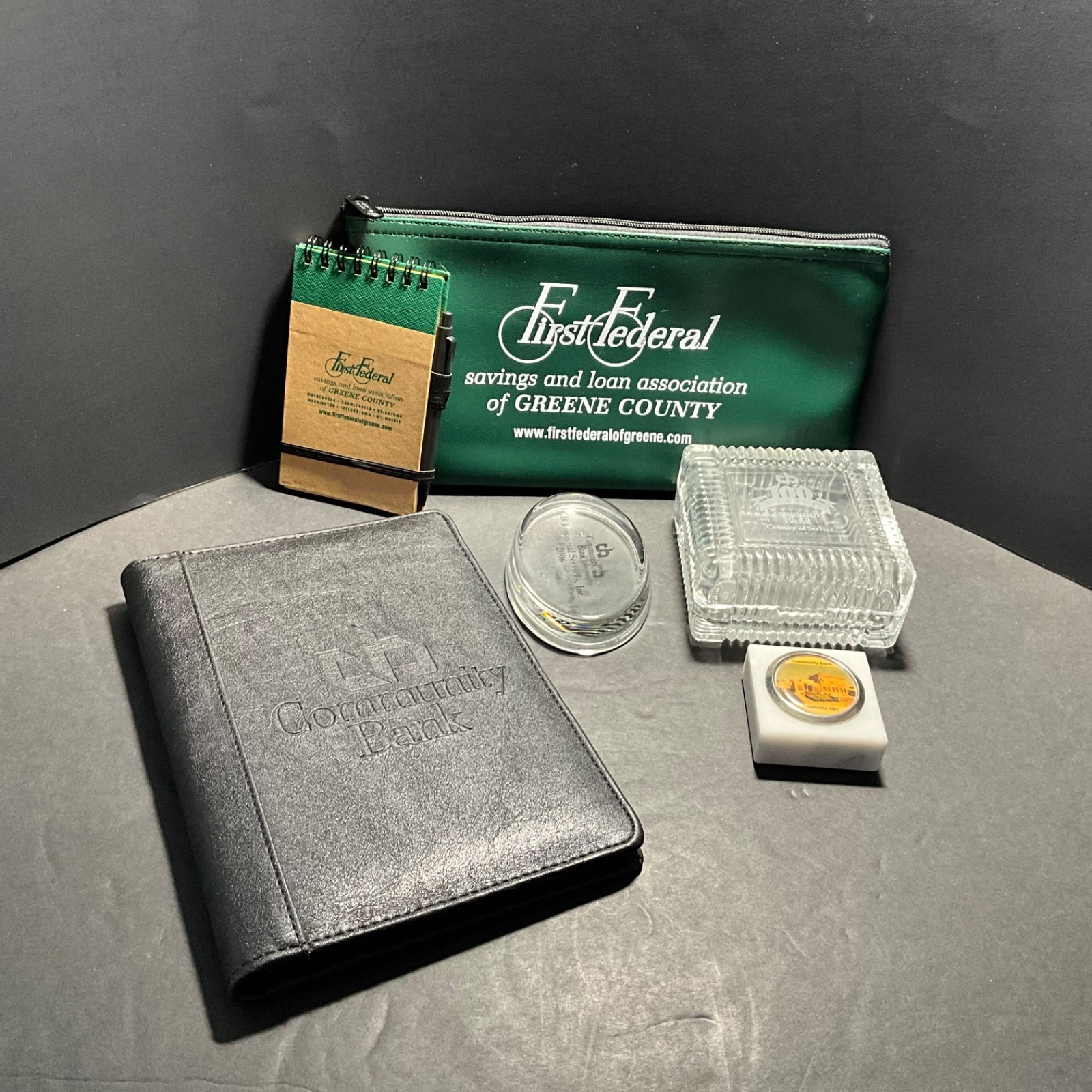Bank Lot First Federal / Community Bank Greene County PA 10-Pc Promotional Lot