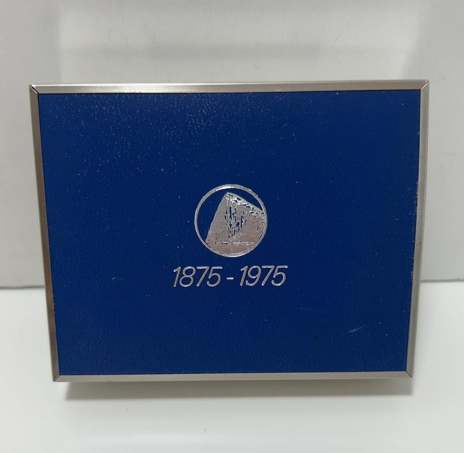 Prudential Insurance 100 Year Anniversary 1875-1975 Silver Coin Key Chain Box