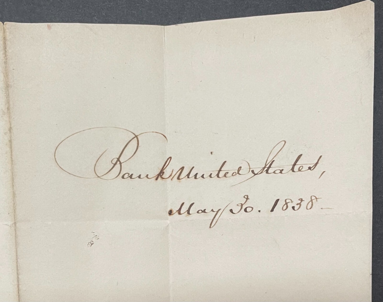 Antique 1838 2nd BANK OF UNITED STATES International Diplomacy & Credit LETTER