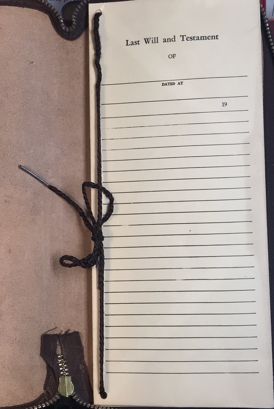 Vintage Life Of Virginia Insurance Policies Papers Leather Case Folder MINT