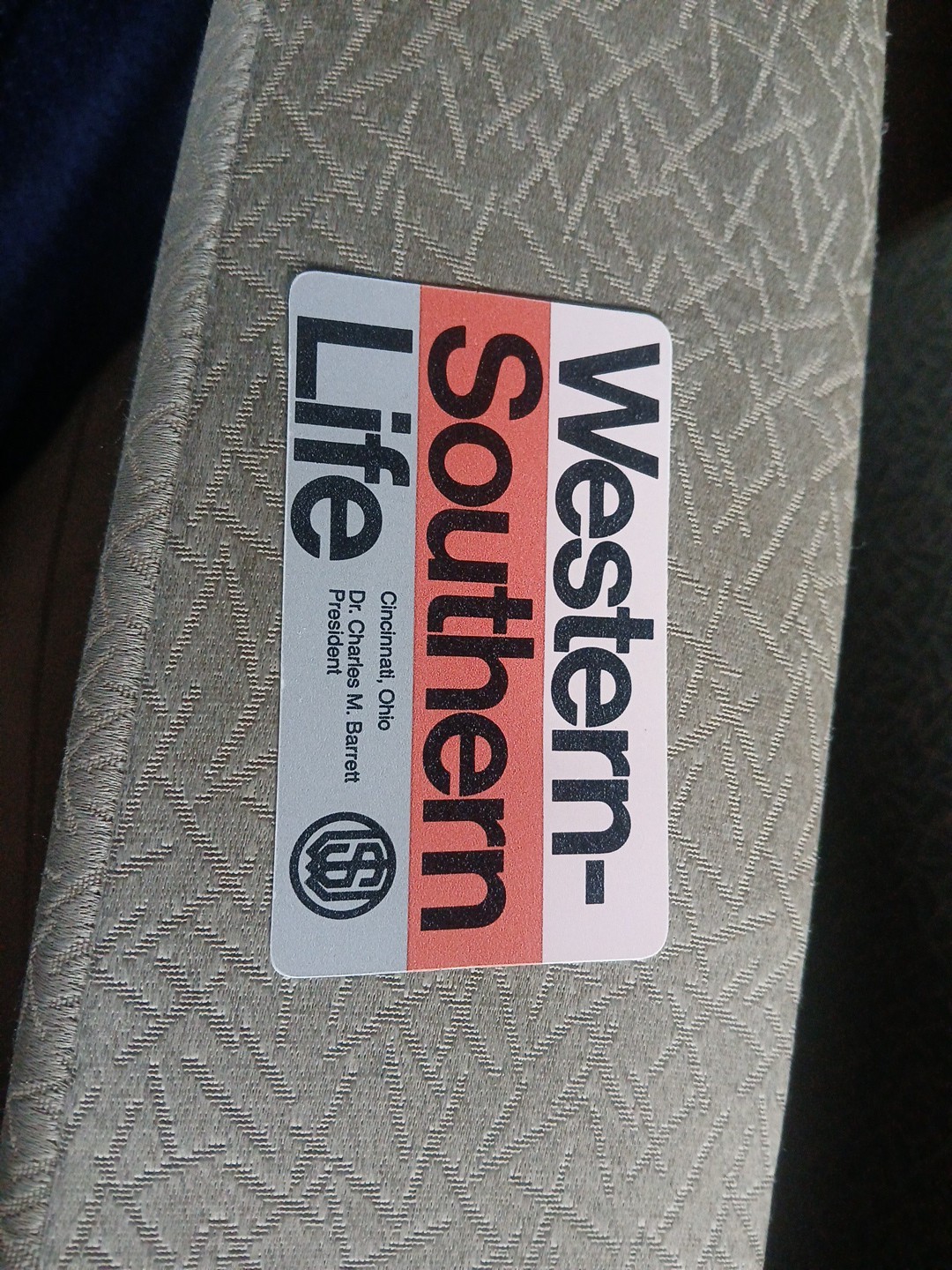 Vintage 1982 Western & Southern Life Insurance Company Pocket Calendar Card