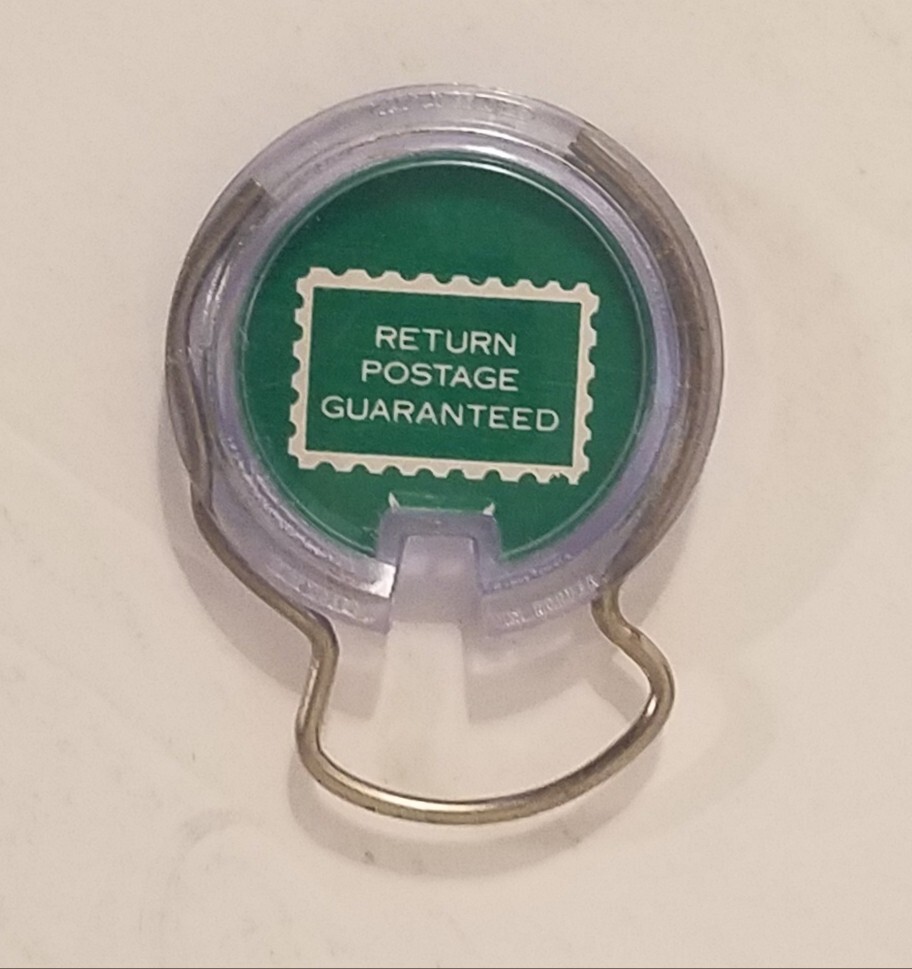 The First National Bank Tonkawa Oklahoma 1980’s Green Keychain.