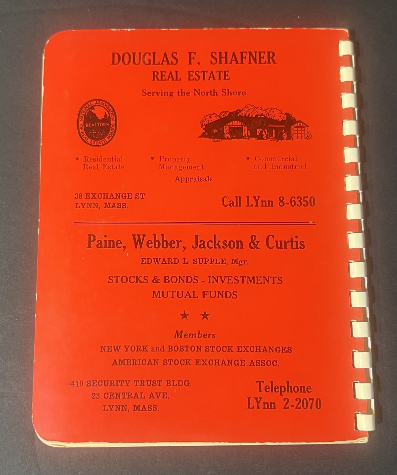 Lynn 5¢ Savings Bank Personal Directory 1961 (Hotel Edison, Sheldon Pharmacy)