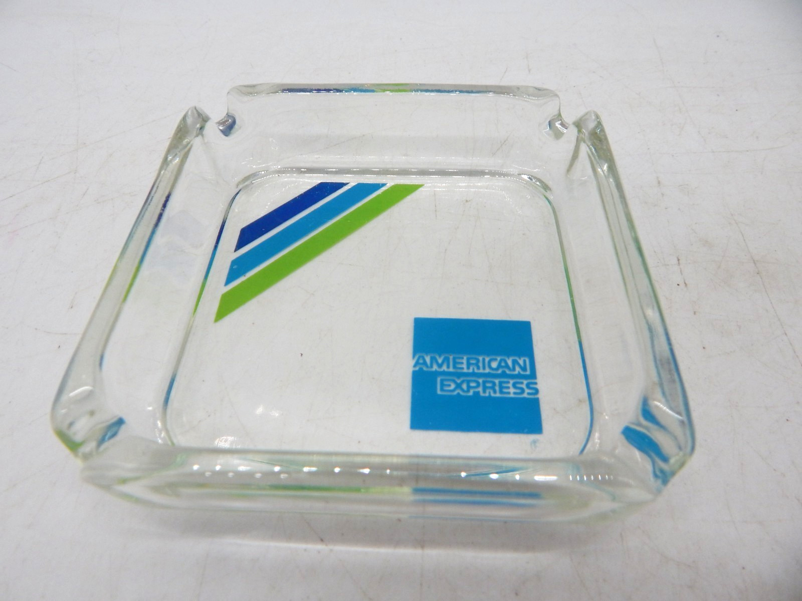 Vintage American Express Glass Ashtray