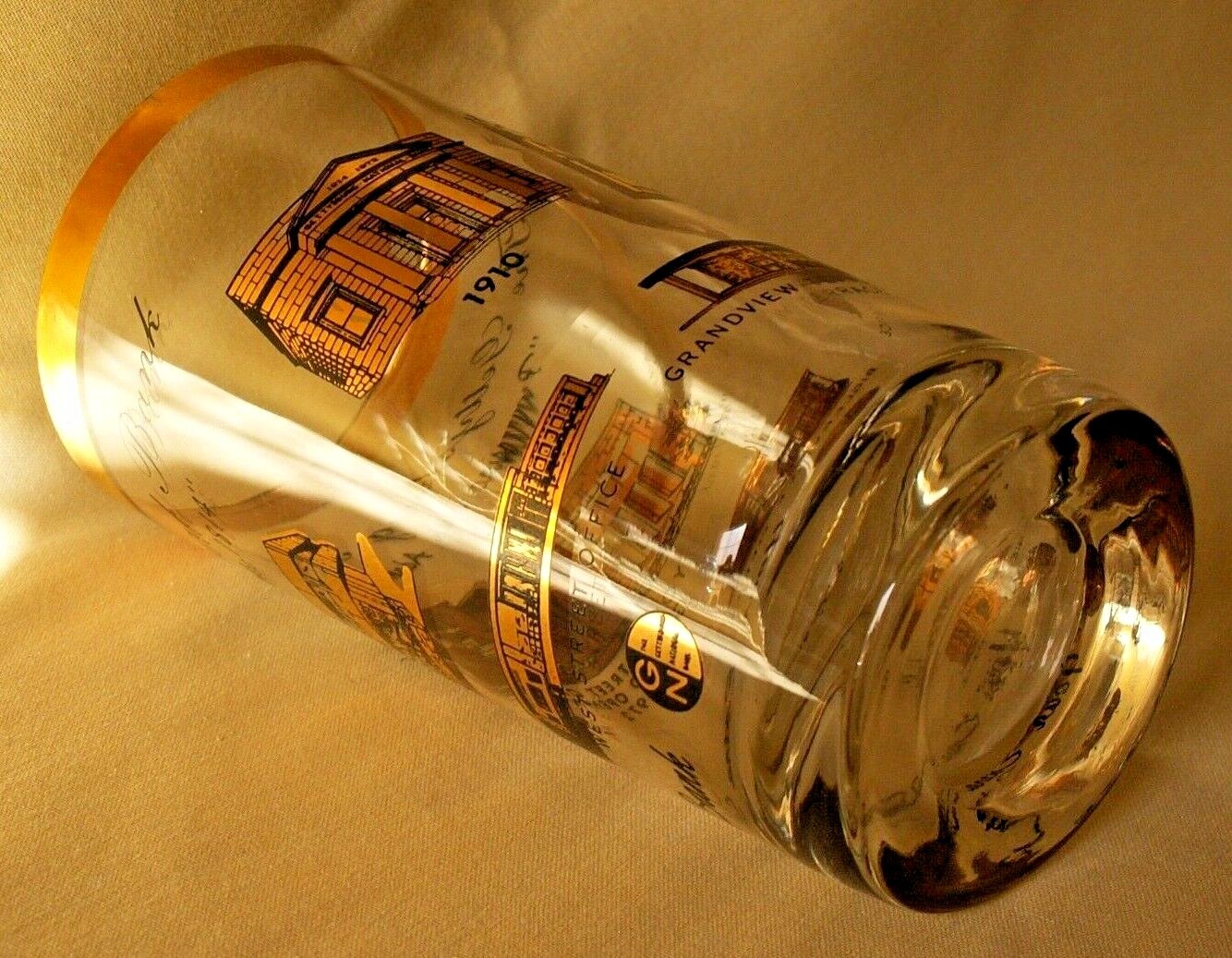 Gettysburg National Bank Glass Gold York St 1972 Biglerville Grandview 1814 1910