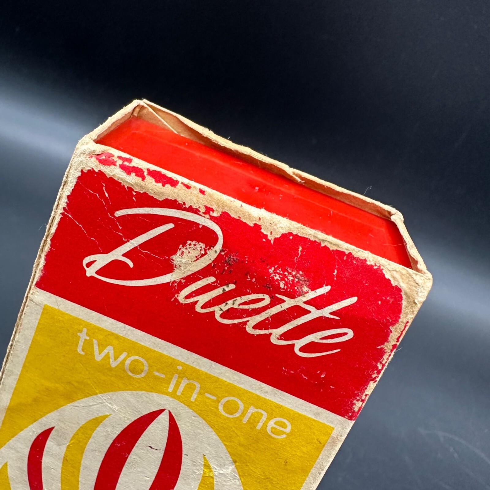 Vintage Duette Two In One Shaker Set Marc Morr Insurance Advertising Red Retro