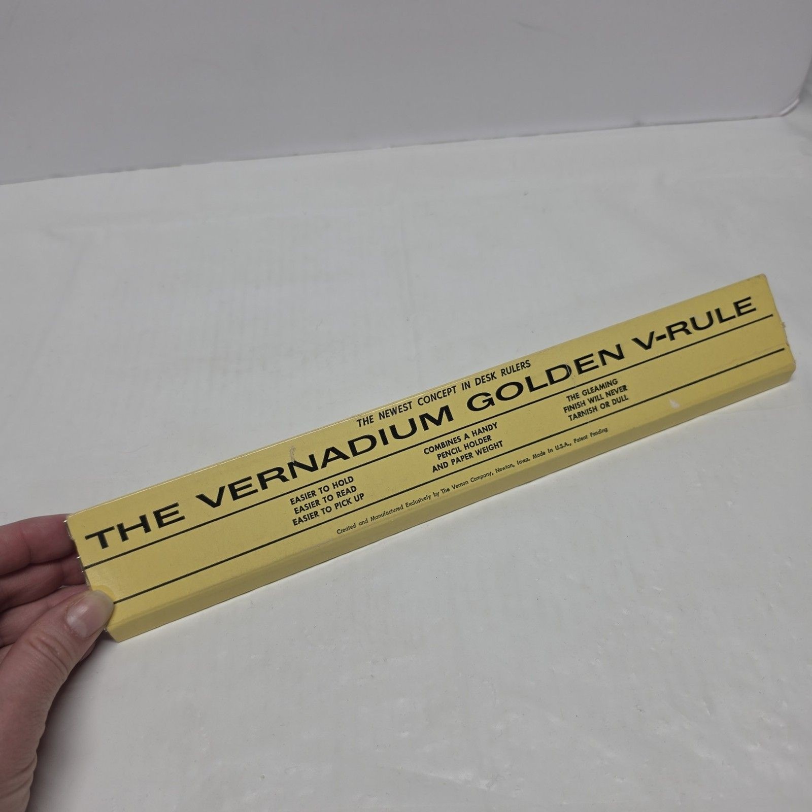 VTG 70s VERNADIUM GOLDEN V-RULE RULER 50 Years Anniversary State Farm Insurance