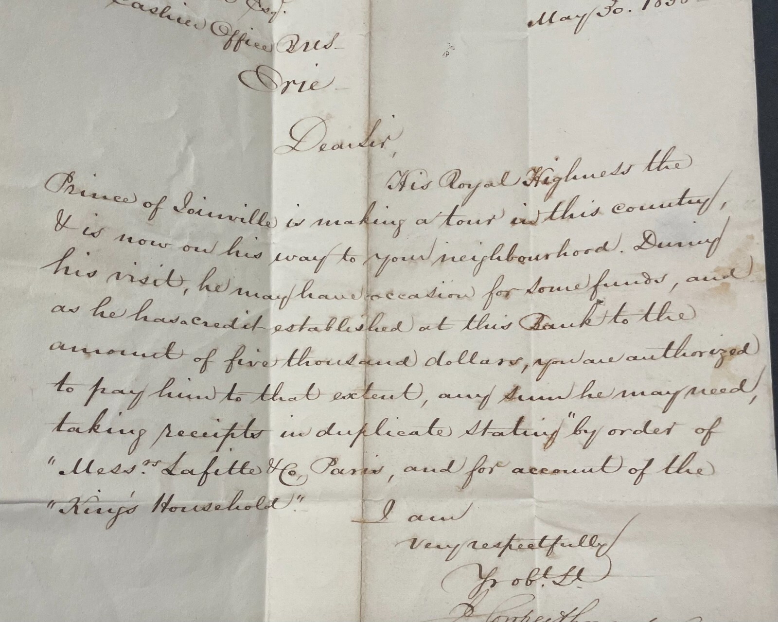 Antique 1838 2nd BANK OF UNITED STATES International Diplomacy & Credit LETTER