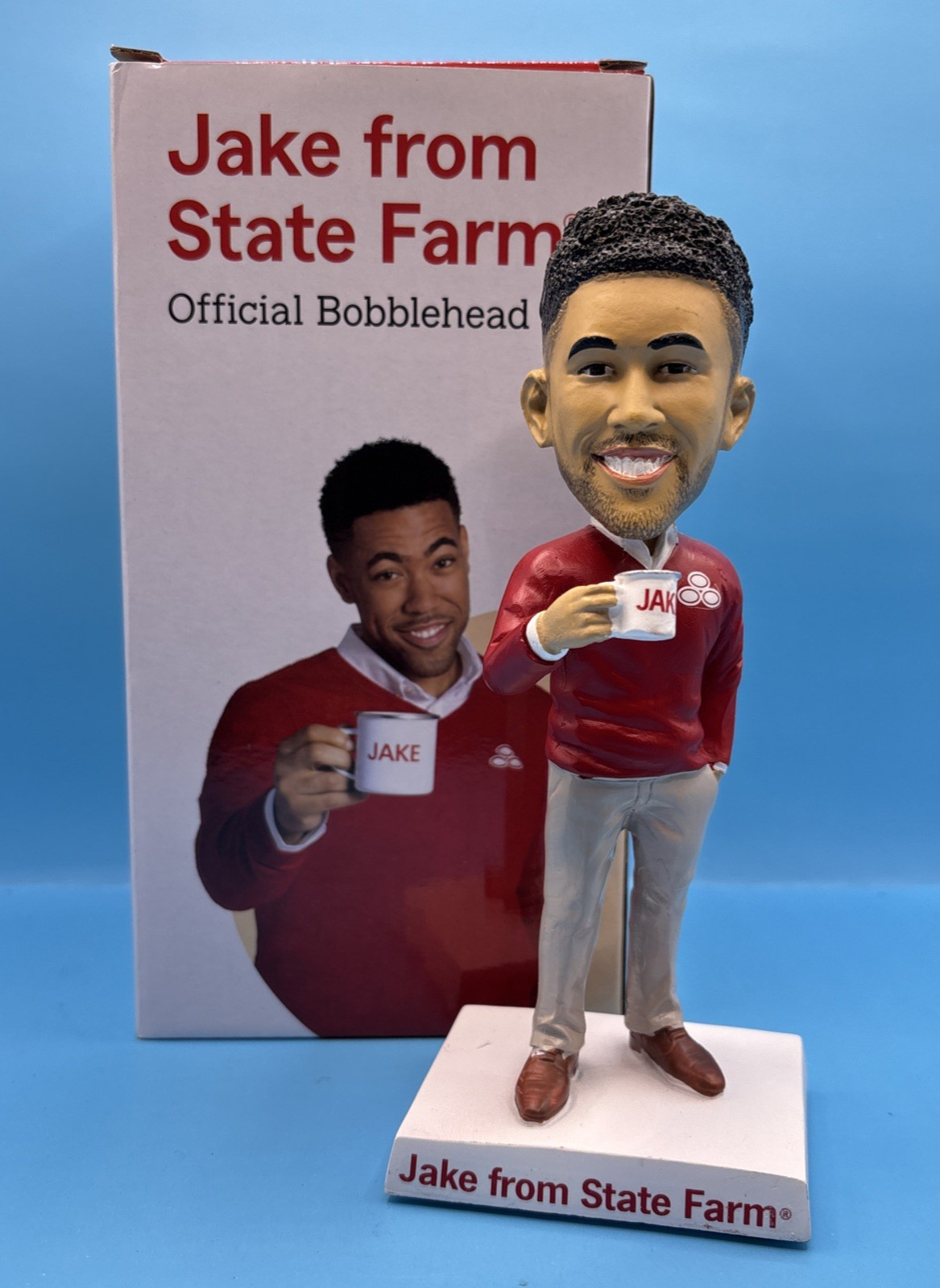 RARE Jake from State Farm 7″ Tall Official Bobblehead w/ Original Box – New