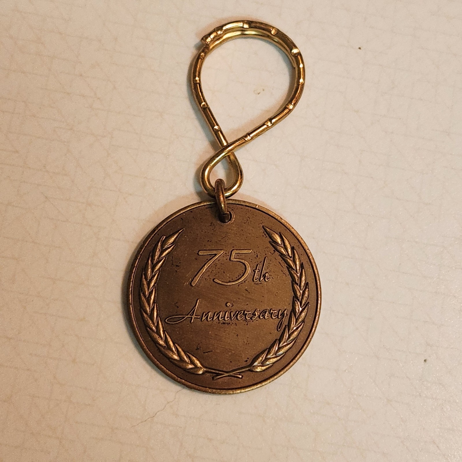 First National Bank in Wheatland 75th Anniversary Medal Keychain 1903-1978