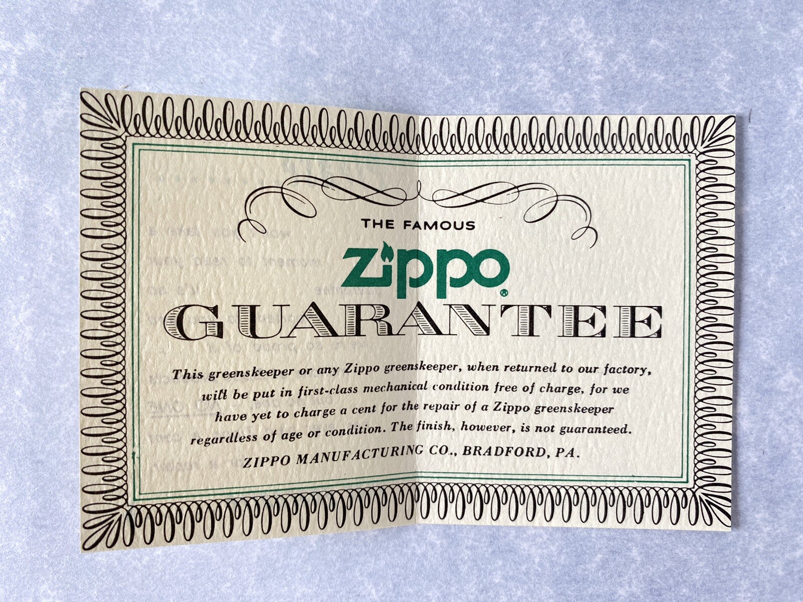 NOS Hartford Fire insurance Zippo Greenskeeper golfing buddy