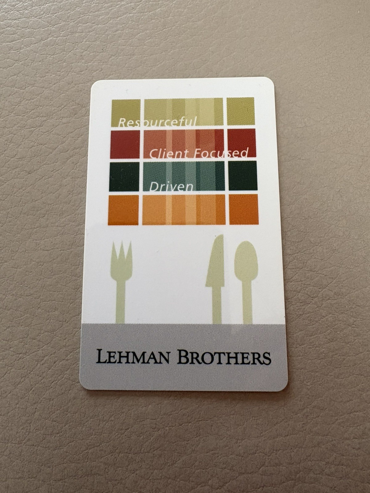 Lehman Brothers Dining Card – Rare Wall Street Memorabilia