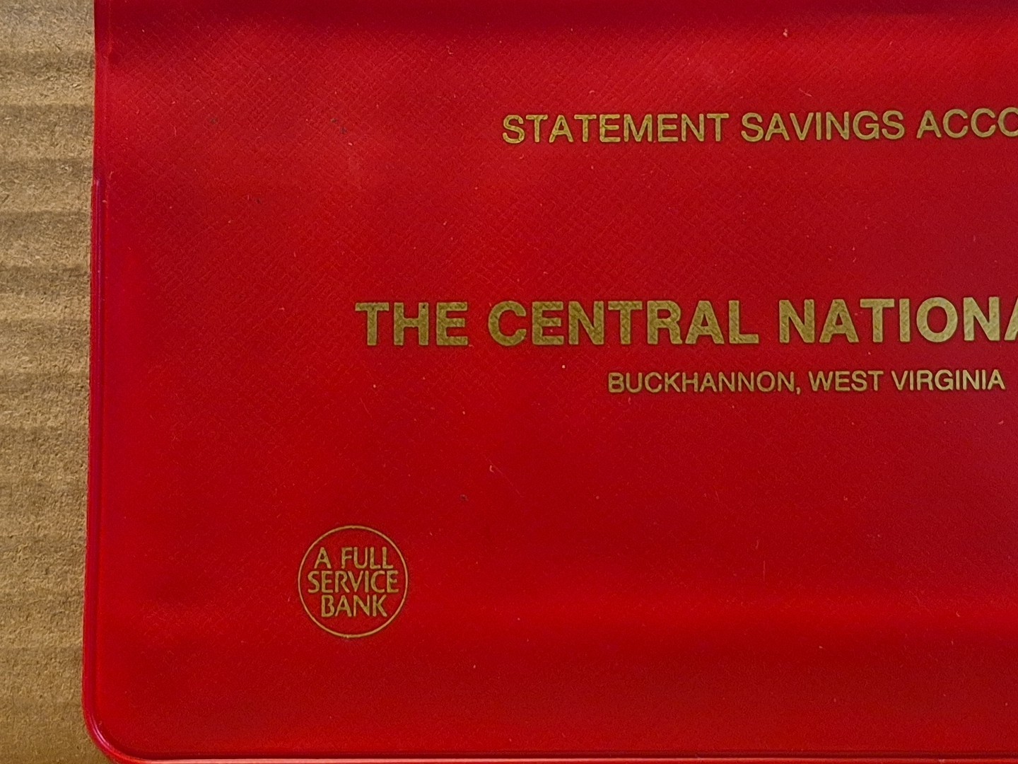 Statement Savings Account Document Holder The Central National Bank…