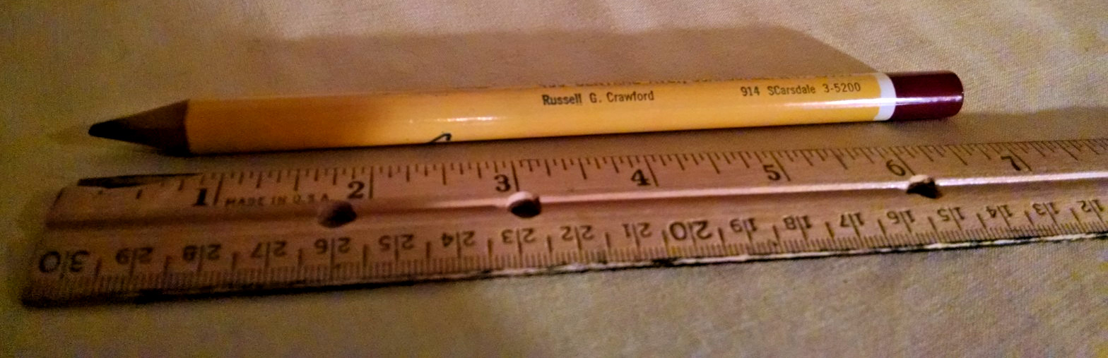 Harness Brokerage Insurance Pencil Scarsdale NY Russell Crawford 7″ Advertising