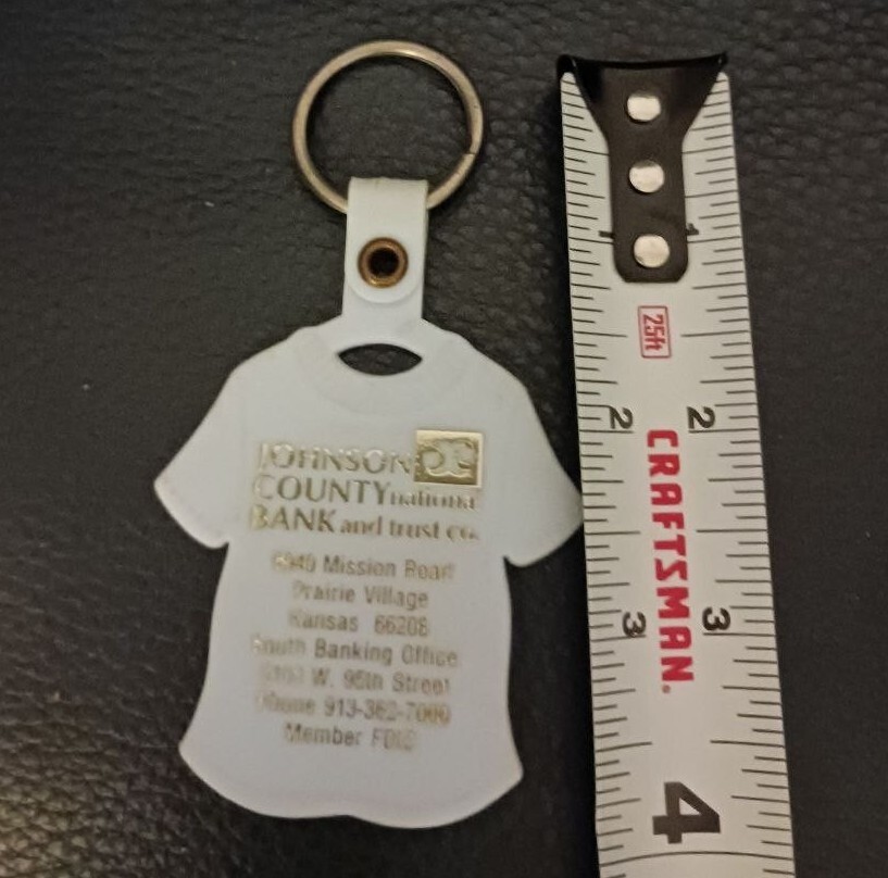 Vintage Key Ring, collectible Johnson County Bank Key Ring