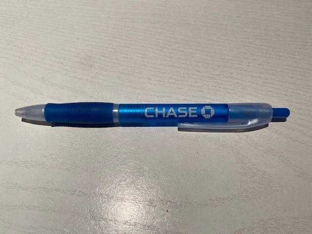 5 PENS CHASE BANK LOGO BALLPOINT PEN JP MORGAN MEMORABILIA BLACK COLOR 2021