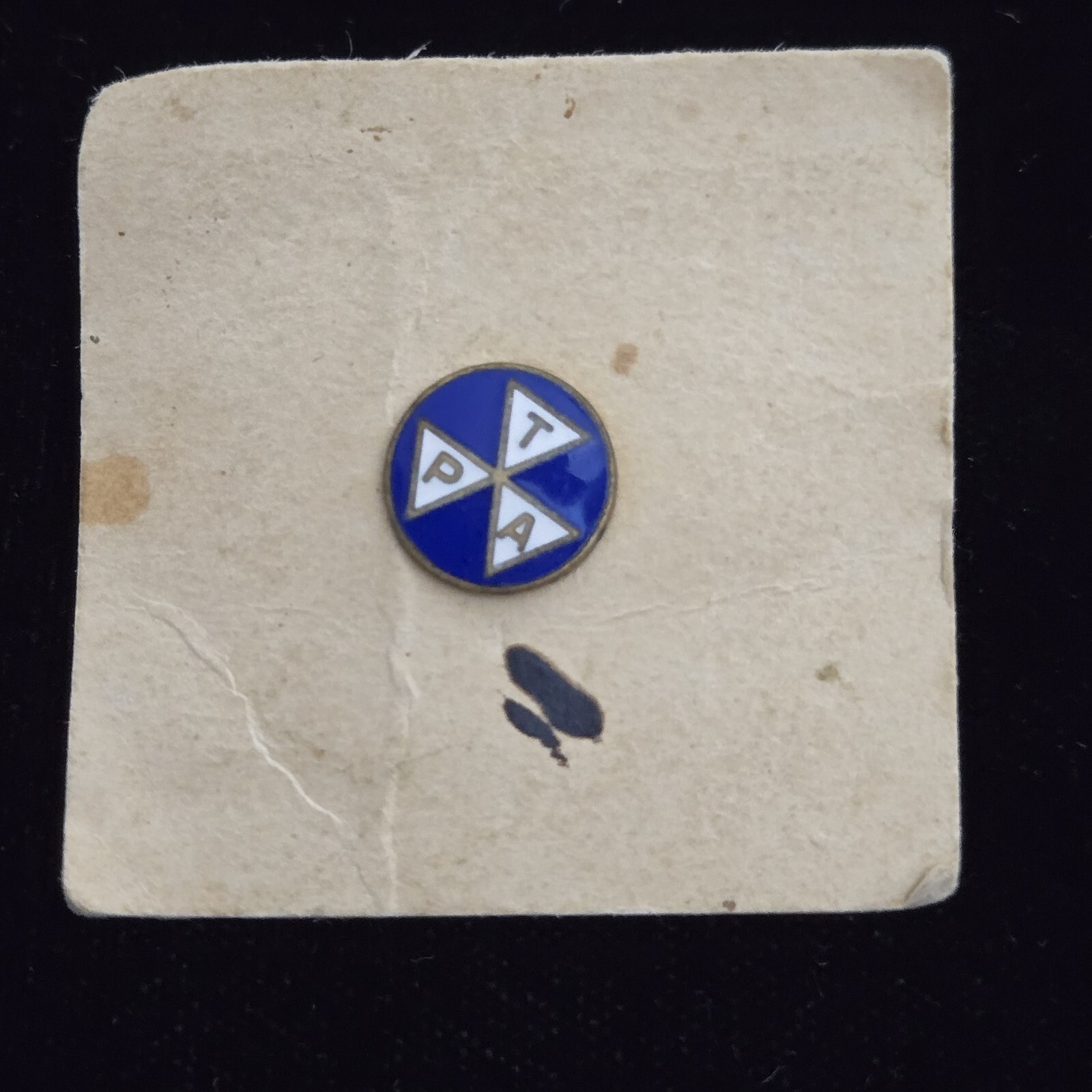 Antique Vintage TPA Travelers Protective Association Blue Enamel Pin Award