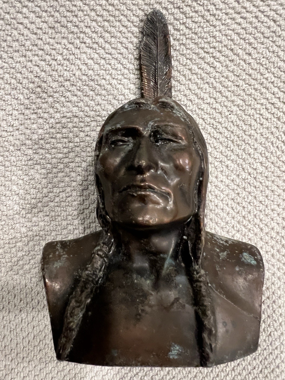 RARE VINTAGE SHAWMUT BANK OF BOSTON INDIAN HEAD COIN BANK