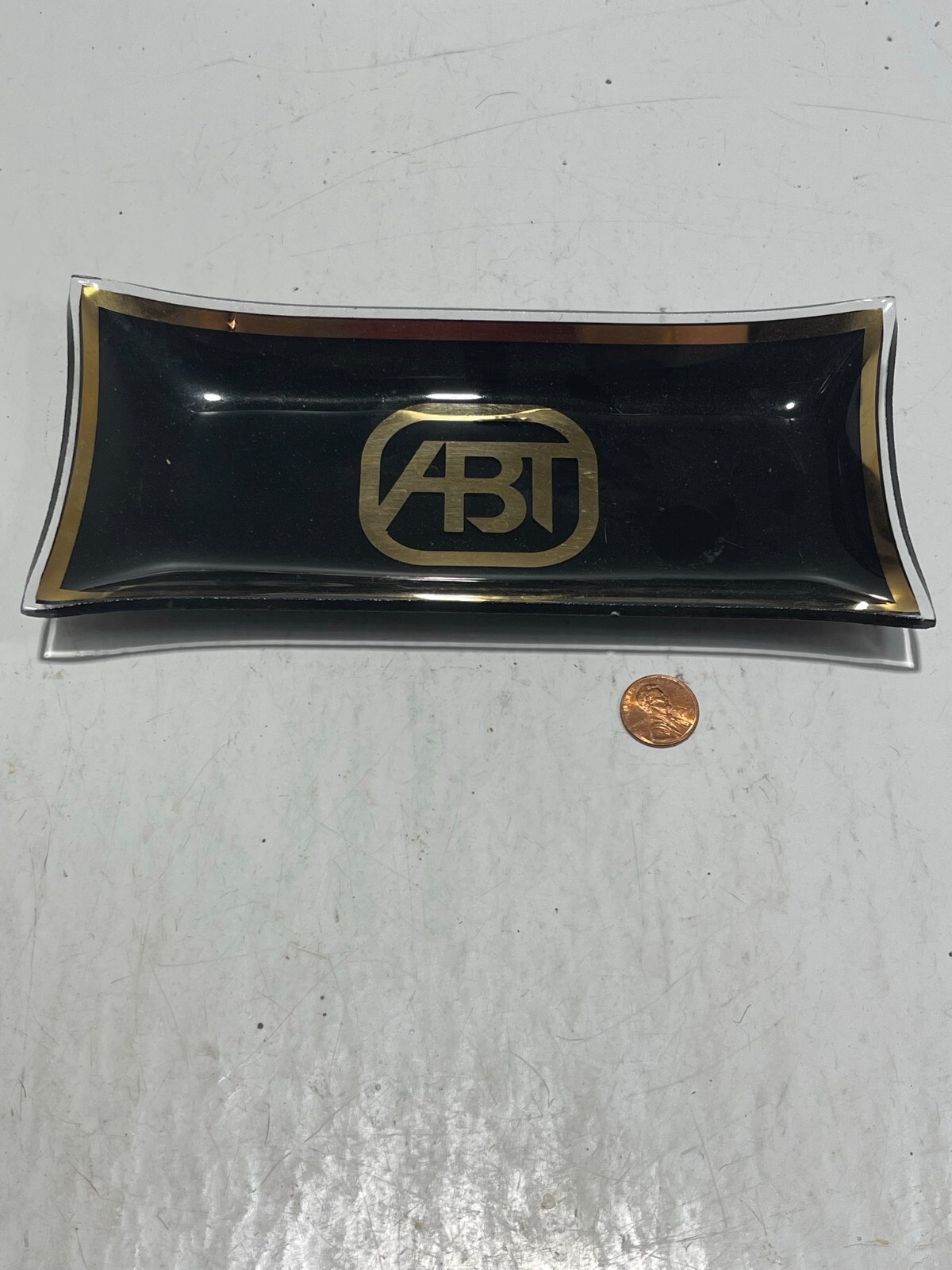 VINTAGE AMERICAN BANK & TRUST GLASS CANDY DISH