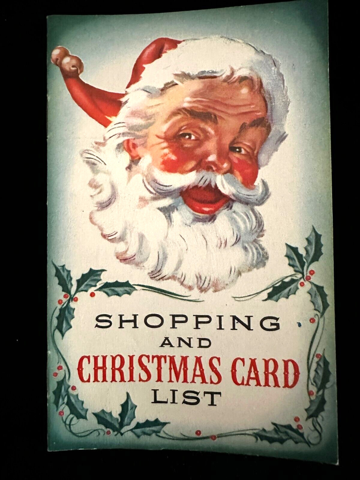 Vintage 1956 Bank Promo Shopping & Christmas Card List Monroe WI Commercial Bank