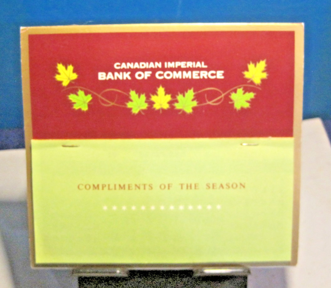 Canadian Imperial Bank of Commerce 1963 Desk Calendar w/Cover Page