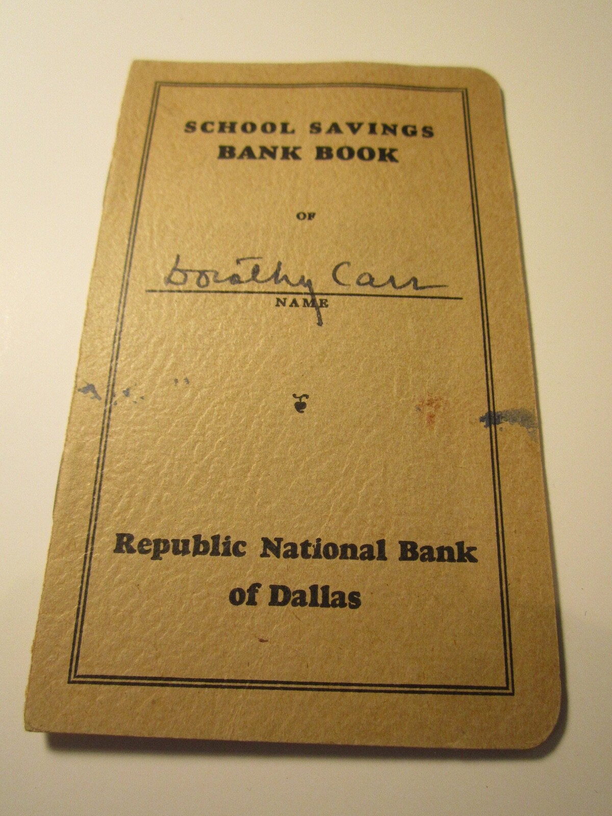 1946 REPUBLIC NATIONAL BANK OF DALLAS BANK BOOK – BBA23