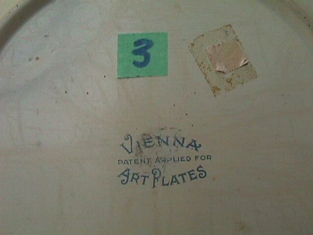 Victorian Lady+Children Tin Plate Orig. Antique Vienna Art Plate Litho. Scene