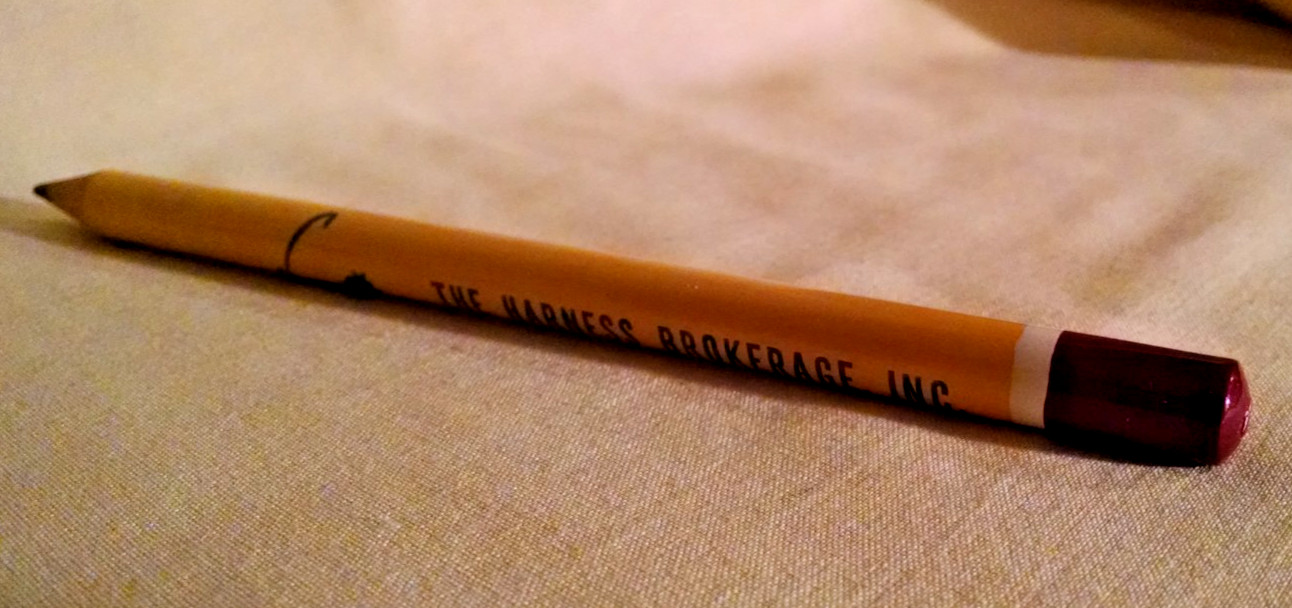 Harness Brokerage Insurance Pencil Scarsdale NY Russell Crawford 7″ Advertising