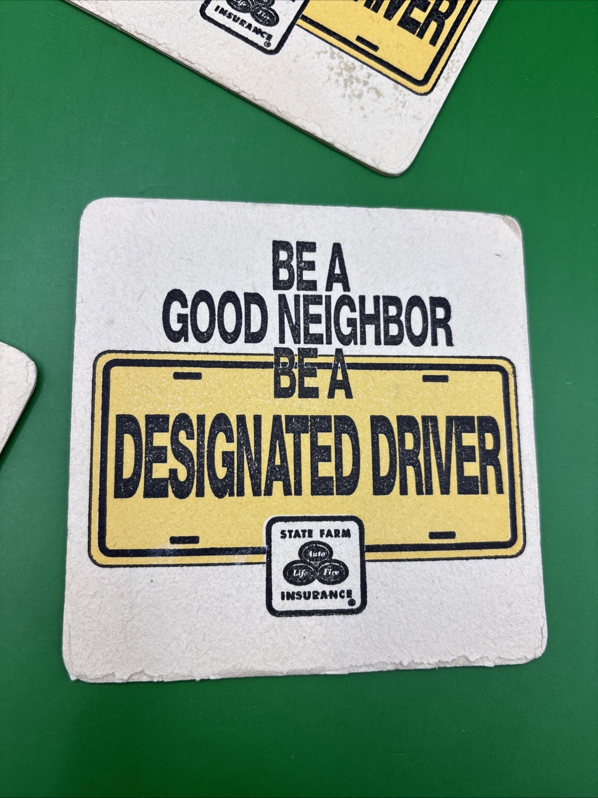 VTG Lot of 4 State Farm “Be A Good Neighbor, Be A Designated Driver” Coasters