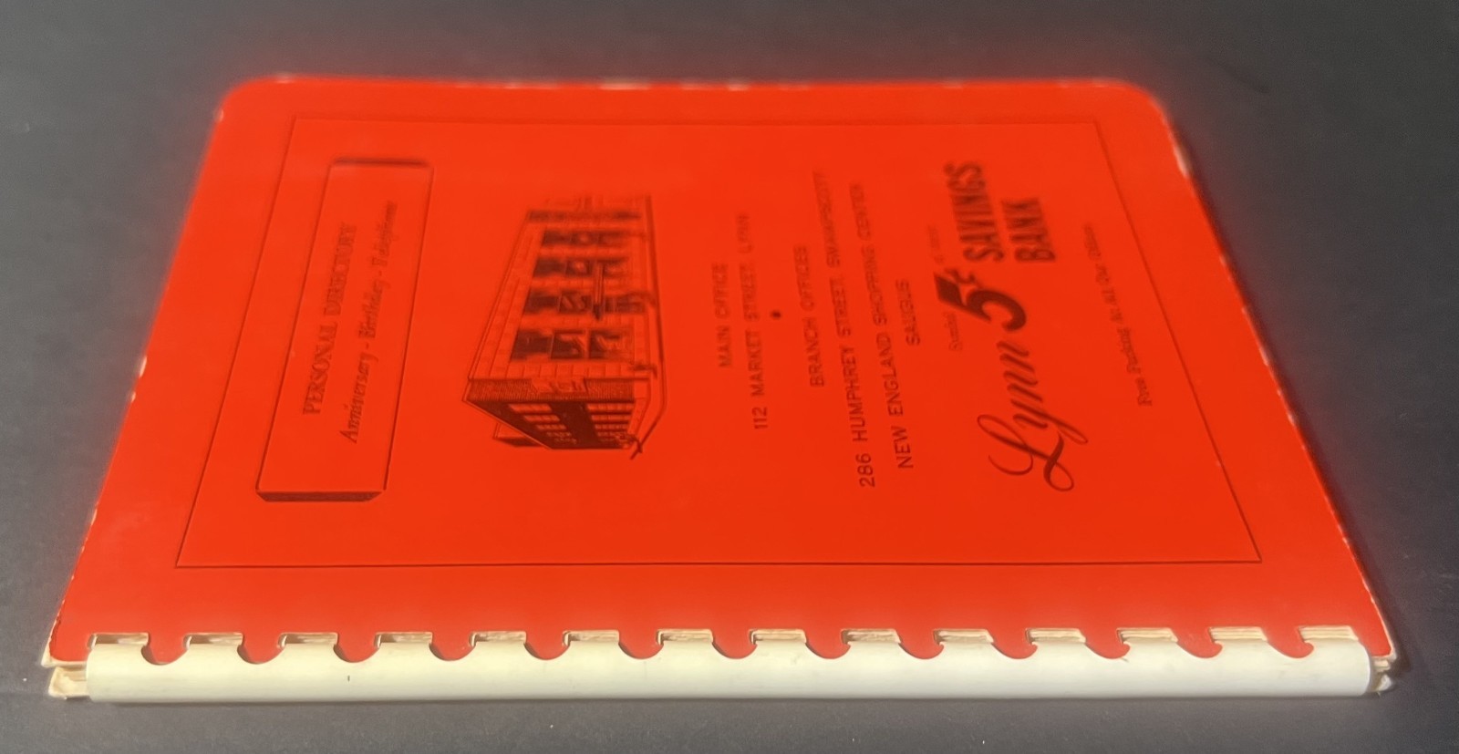 Lynn 5¢ Savings Bank Personal Directory 1961 (Hotel Edison, Sheldon Pharmacy)