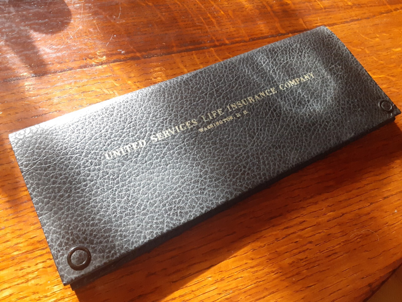 Vintage Life Insurance Organizer WALLET 1940s HOLDER united services COMPANY