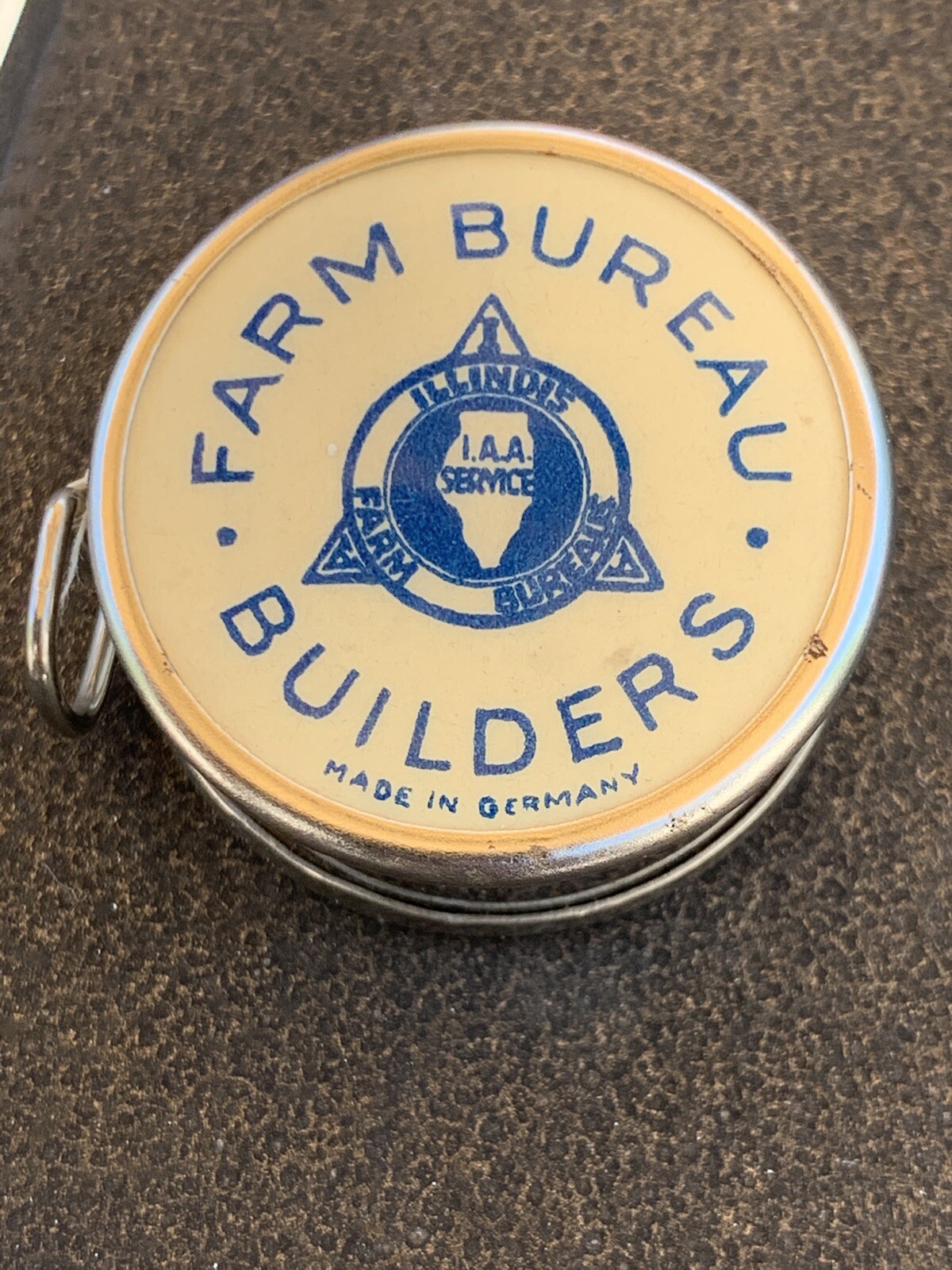 1940’s Illinois Farm Bureau Builder’s 36” Celluloid Tape Measure Made In Germany