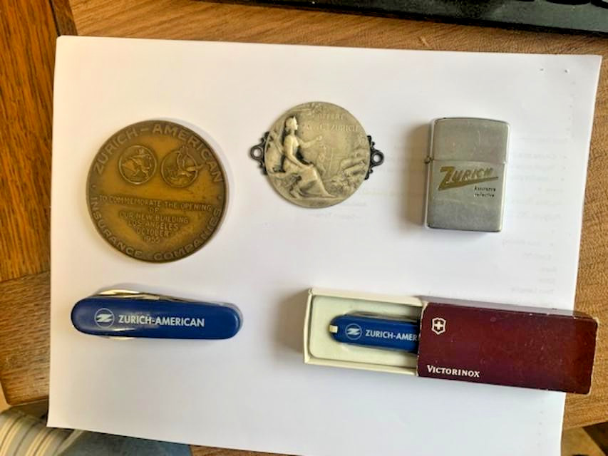 Various Old Zurich Insurance memorabilia
