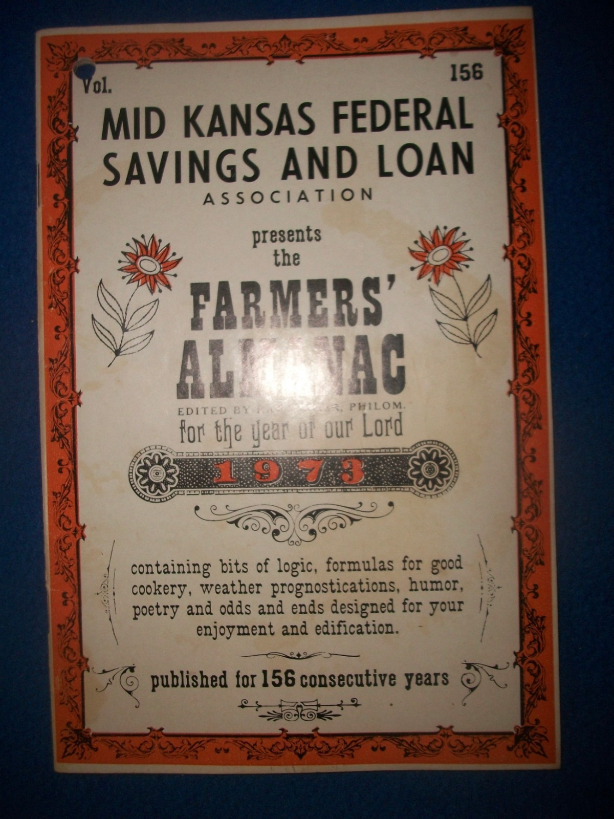 1973 Mid Kansas Federal Savings and Loan Wichita Farmers’ Almanac
