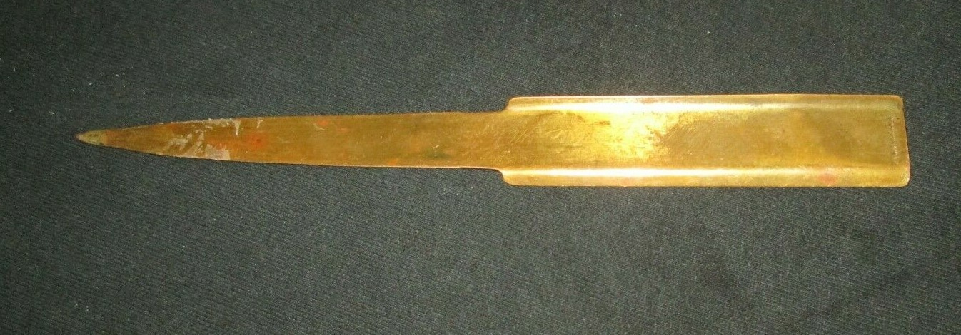 vintage BRASS LETTER OPENER 100 TH ANNIVERSARY CONNECTICUT MUTUAL SINCE 1846