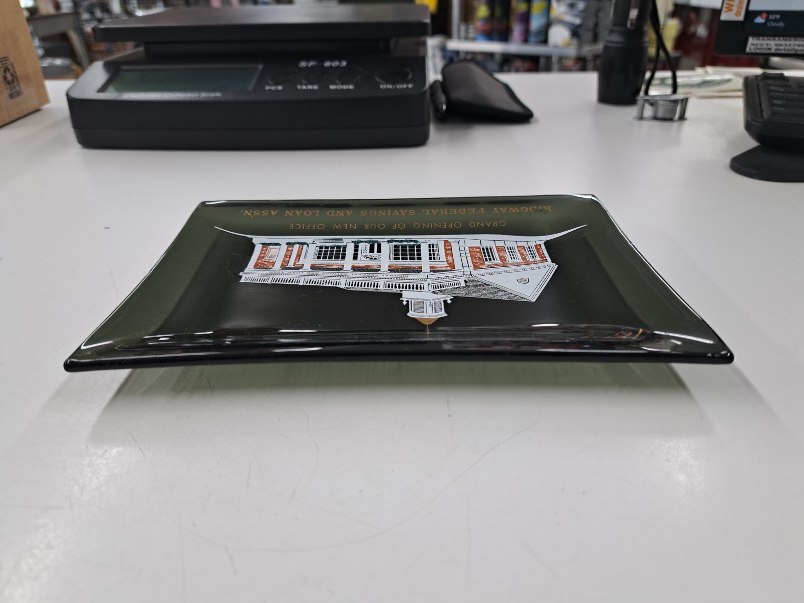Vintage Tray Advertising Ridgway Federal Savings & Loan Assn. 76th Anniversary