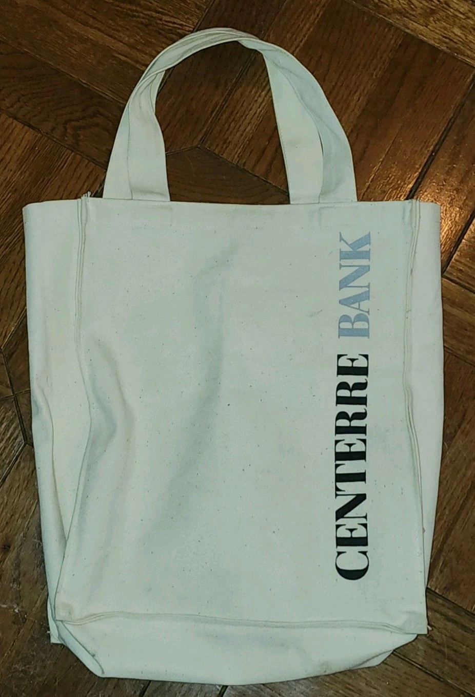 Vintage 1980s Centerre Bank St. Louis Missouri Canvas Tote Bag Advertising NOS