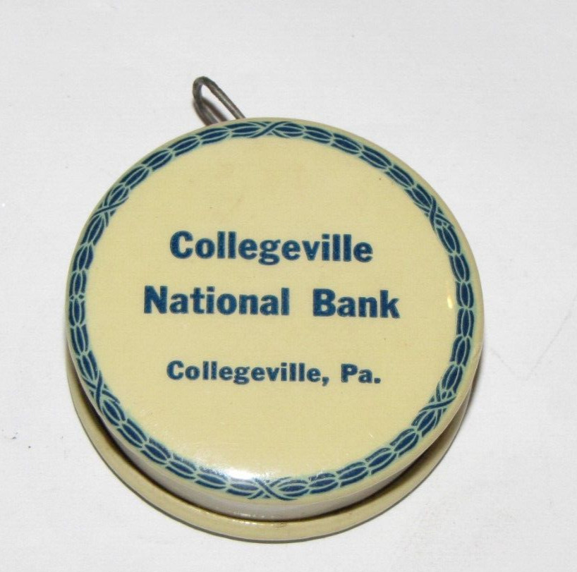 Collegeville National Bank, Collegeville, Pa. vtg Celluloid Advert Tape Measure