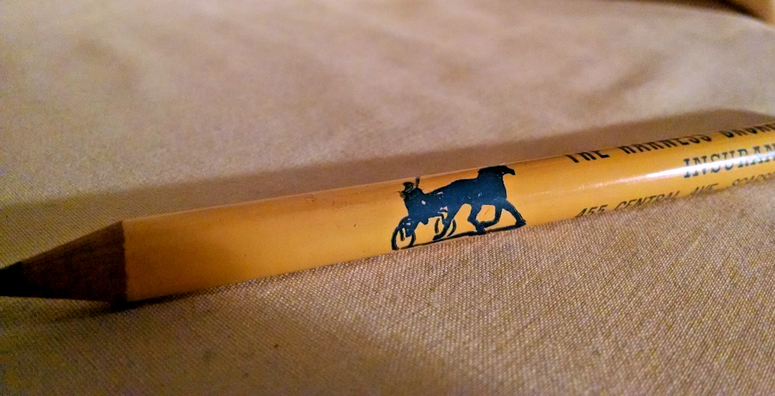 Harness Brokerage Insurance Pencil Scarsdale NY Russell Crawford 7″ Advertising