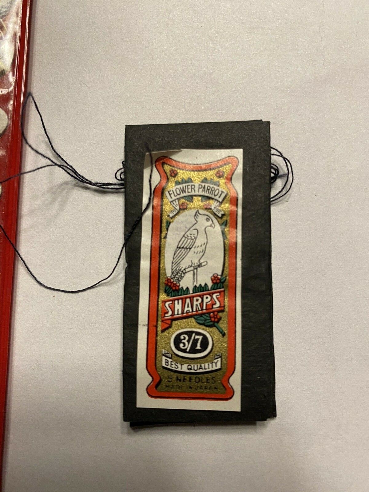 Vintage The Brooks Bank & Trust Co. Advertising Sharps Needle and Thread Set C3