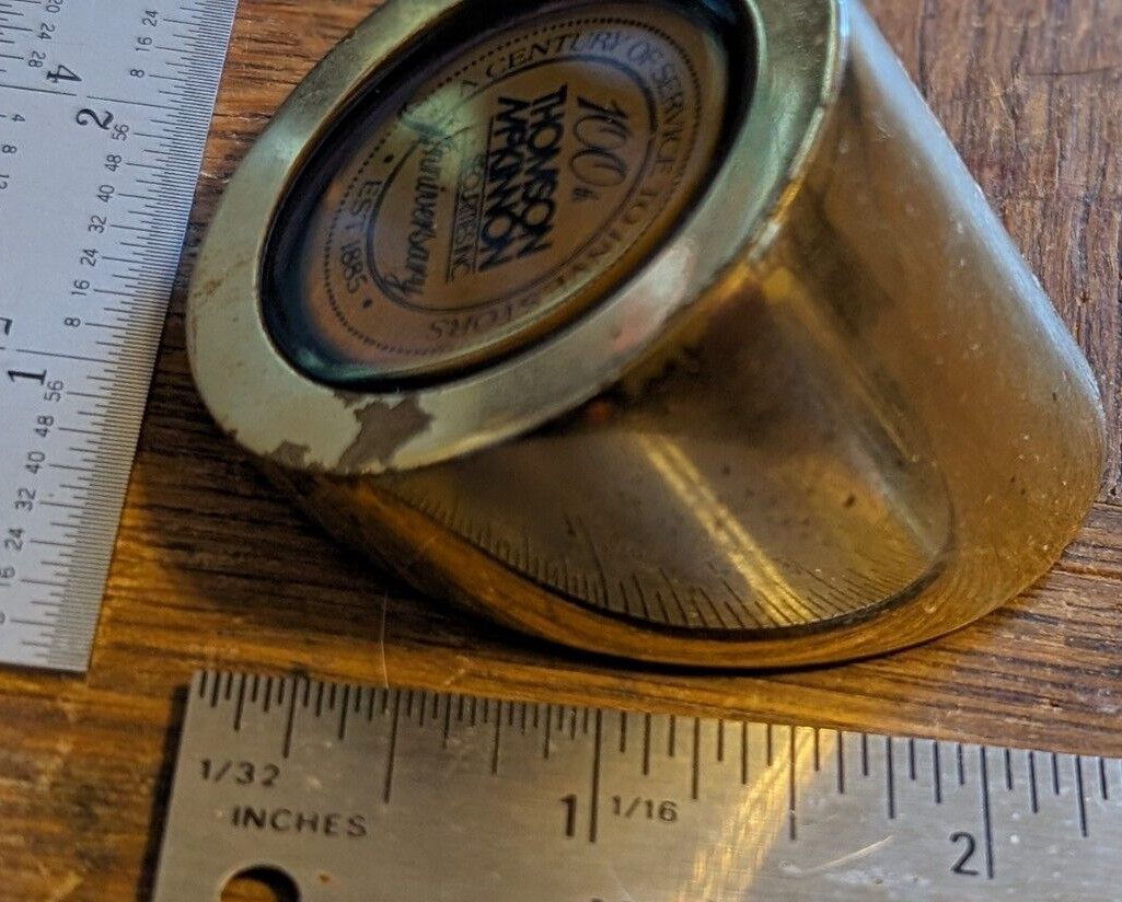 Thomson McKinnon Securities 100th Anniversary Paper Weight 1885-1985 Vintage